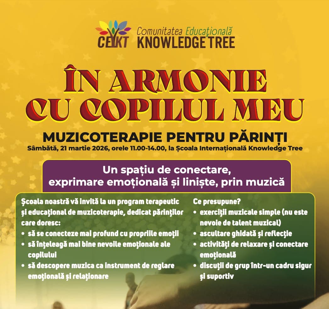 În armonie cu copilul meu — atelier de muzicoterapie pentru părinți